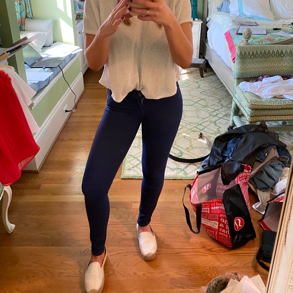 Navy Paige skinny jeans